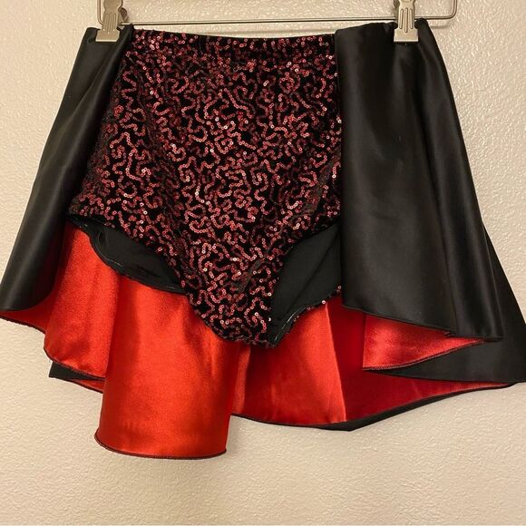 Revolution glamorous Tenth House 2 piece dance costume red TH19215 adult SA - Picture 7 of 13